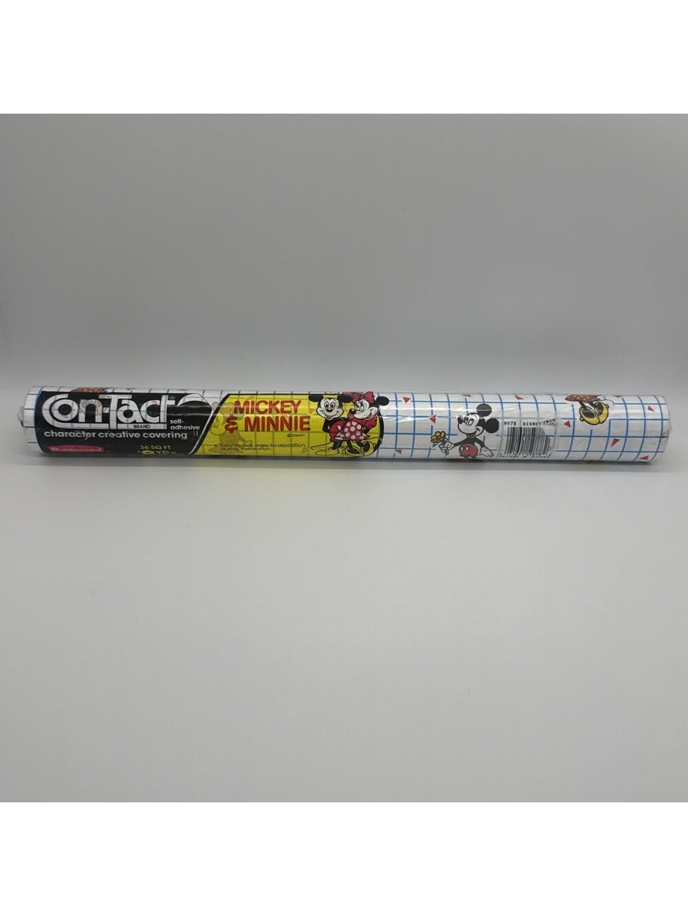 1989 Con-tact Paper Disney Mickey Mouse & Minnie Self Adhesive 36 Sq Ft 18" Roll